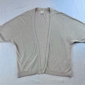 A New Day Beige Open Front Cardigan w/ dolman sleeves Women's Medium